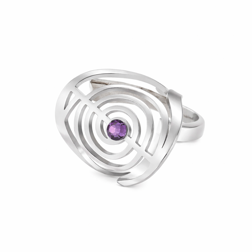 Spiral Gem Ring