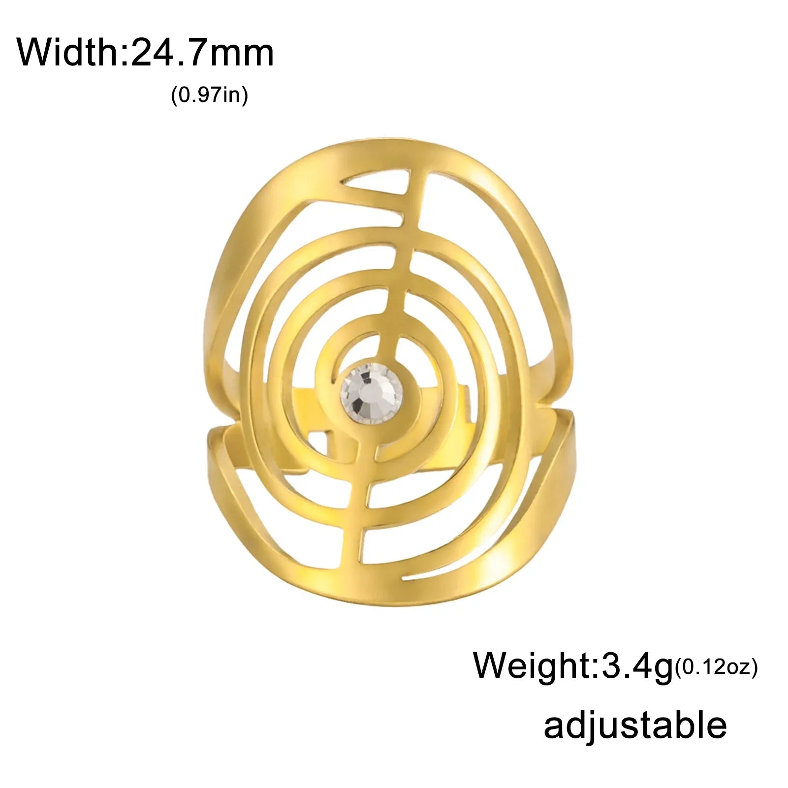 Spiral Gem Ring