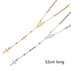 Stainless Steel Rosary Necklace