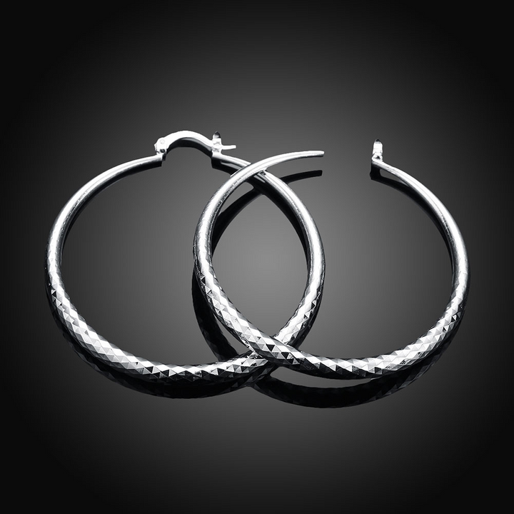 Sterling Silver Circle Hoop Earrings