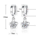Sterling Silver Purple and White Zircon Earrings - Eliza-Warszawa