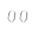 Sterling Silver Round Inlaid Earrings - Eliza-Warszawa