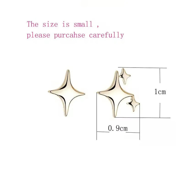Sterling Silver Star Chain Earrings