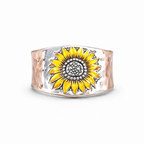 Sunflower Trail Silver Ring