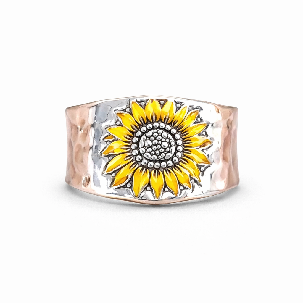 Sunflower Trail Silver Ring
