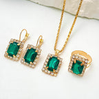 Sylvara Greenveil Jewelry Set | White Gold - Eliza-Warszawa