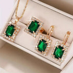 Sylvara Greenveil Jewelry Set | White Gold - Eliza-Warszawa