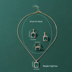Sylvara Greenveil Jewelry Set | White Gold - Eliza-Warszawa