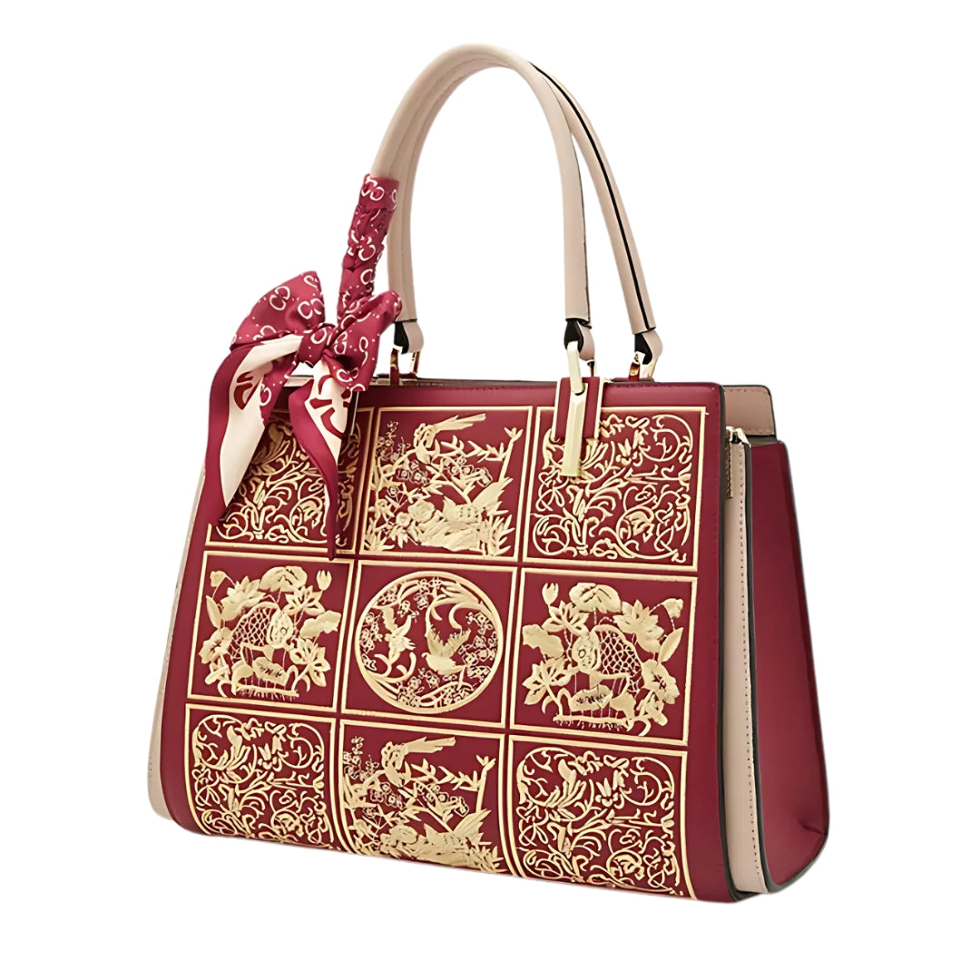 Sylvia™ – A unique crossbody bag with embroidery and a bow - Eliza-Warszawa
