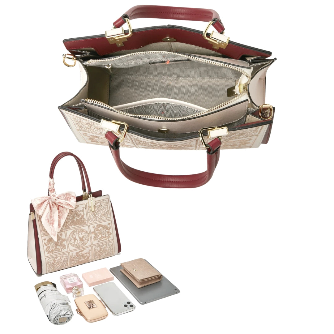 Sylvia™ – A unique crossbody bag with embroidery and a bow - Eliza-Warszawa