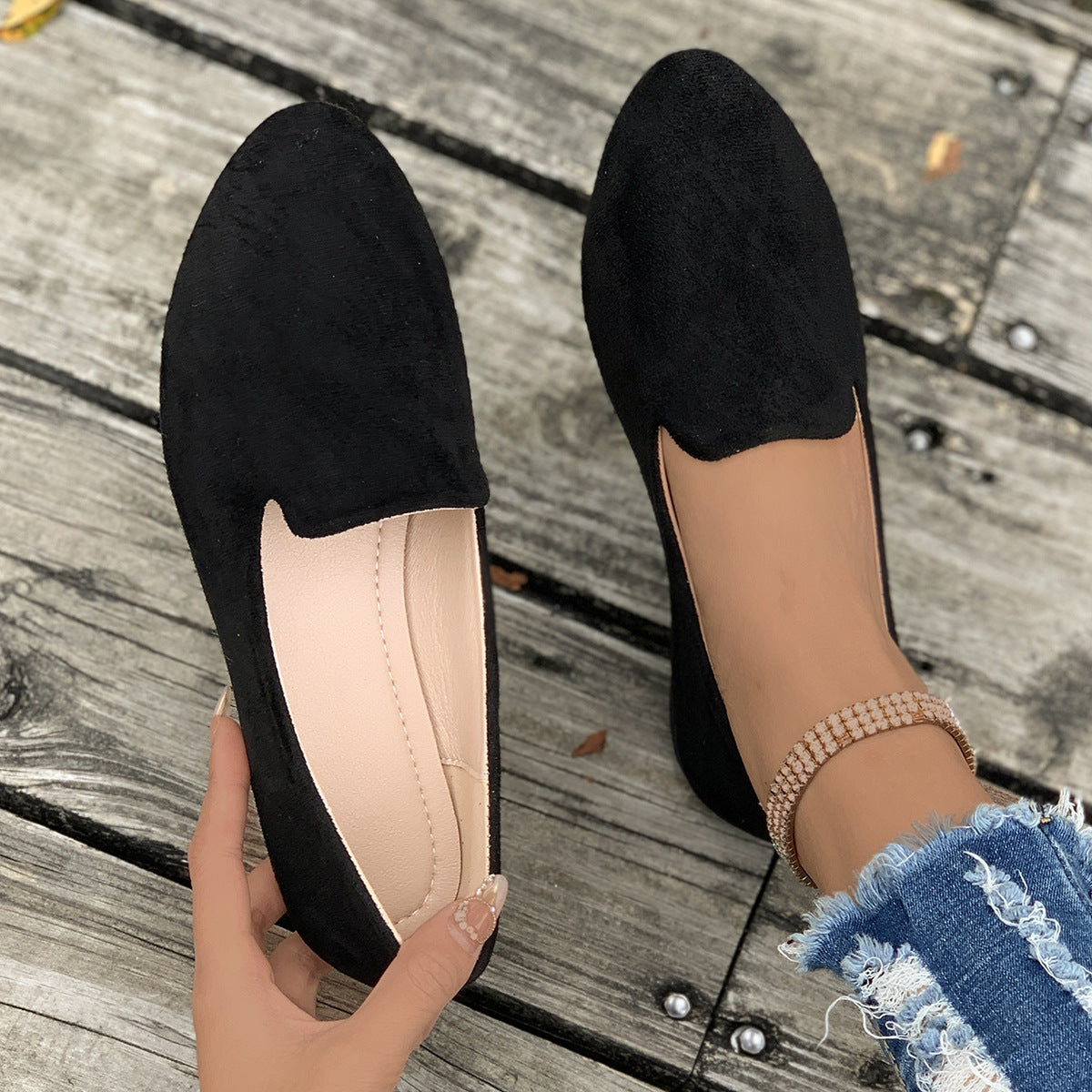 TARA™ - Simple Solid Color Pointed Toe Flat Shoes - Eliza-Warszawa