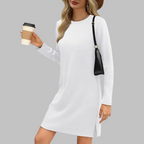 TATLO™ - Casual Long Sleeve Round Neck Mini Dress - Eliza-Warszawa