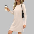 TATLO™ - Casual Long Sleeve Round Neck Mini Dress - Eliza-Warszawa