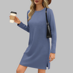 TATLO™ - Casual Long Sleeve Round Neck Mini Dress - Eliza-Warszawa