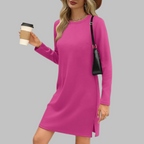 TATLO™ - Casual Long Sleeve Round Neck Mini Dress - Eliza-Warszawa
