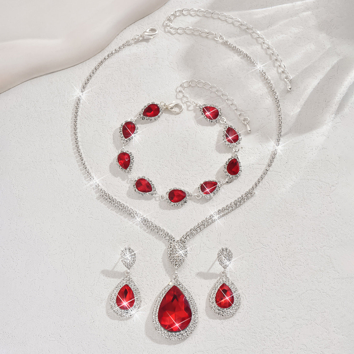 Thalira Bloodwynne Jewelry Set | White Gold - Eliza-Warszawa