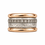 Thick Vintage Ring in Gold and Silver