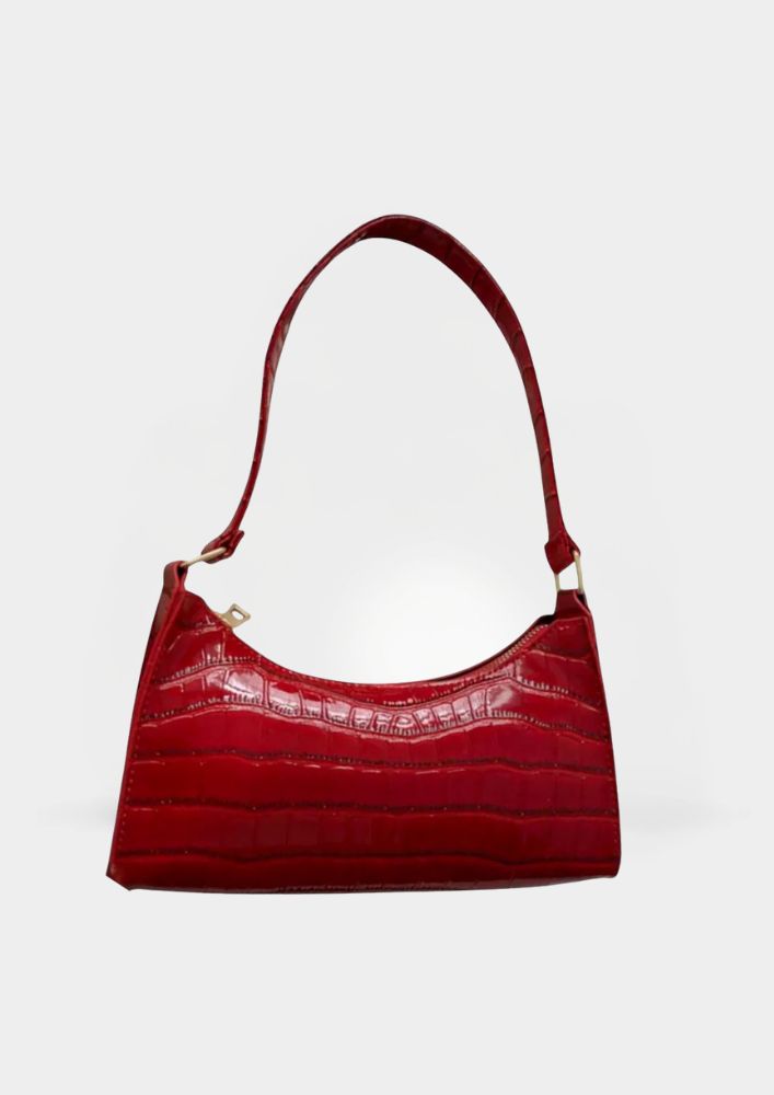 Tilly™ | Shiny alligator-pattern shoulder bag - Eliza-Warszawa