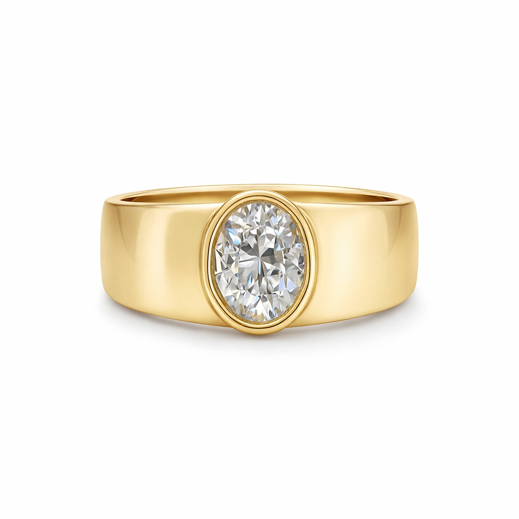 Timeless Gold Ring with Vintage Zirconia
