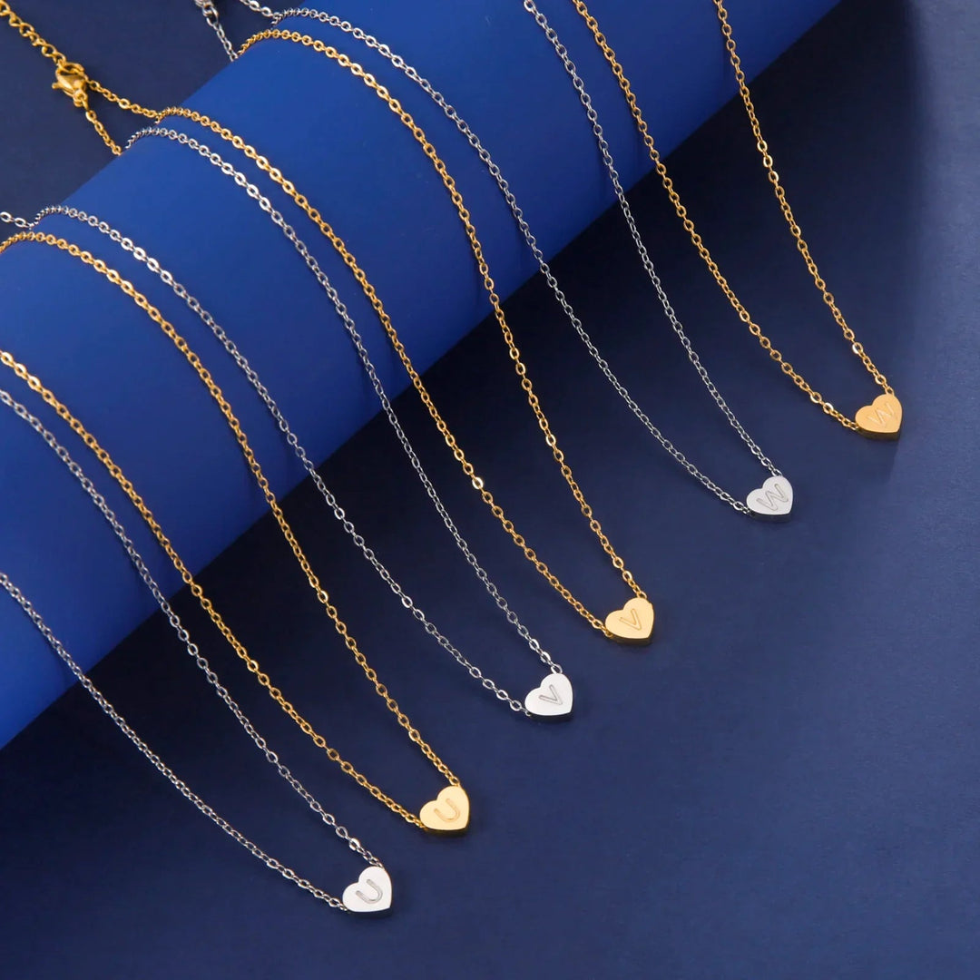 Timeless Heart Initial Choker Necklace