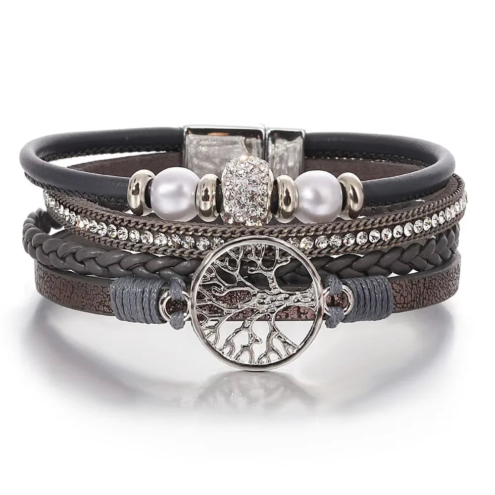 Tree of Life Rhinestone Bracelet - Eliza-Warszawa