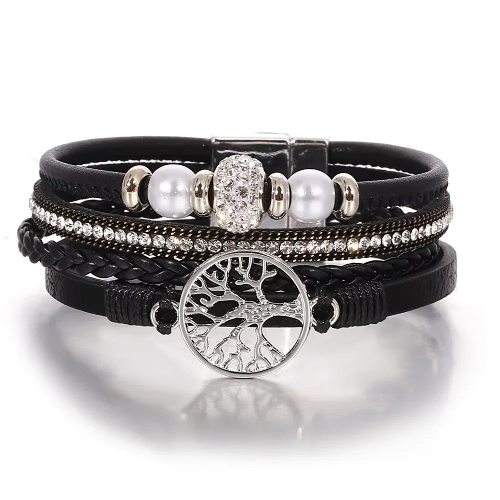 Tree of Life Rhinestone Bracelet - Eliza-Warszawa
