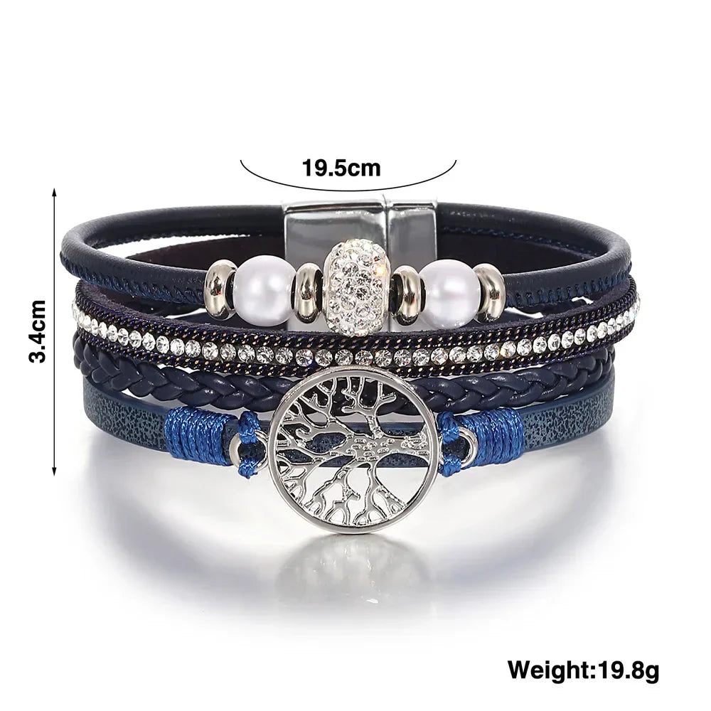 Tree of Life Rhinestone Bracelet - Eliza-Warszawa