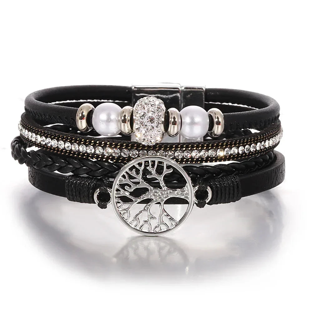 Tree of Life Rhinestone Bracelet - Eliza-Warszawa