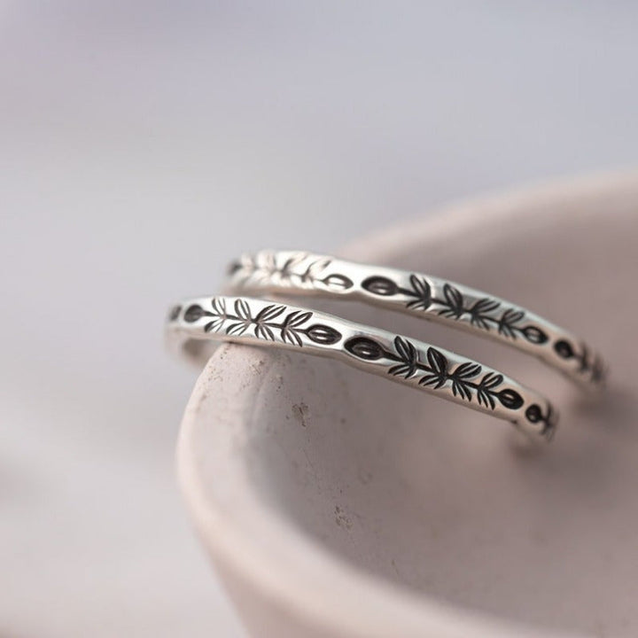 Unique Silvery Hoop Earrings