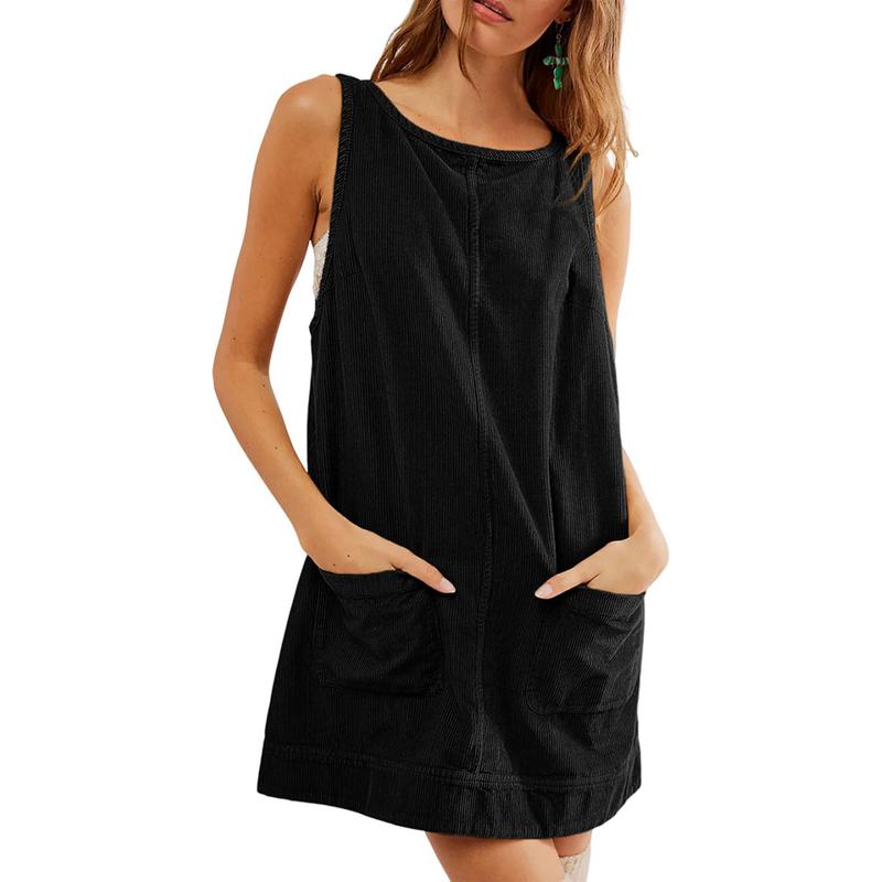 VICTORIA™ - Corduroy Overall Dress with Pockets for Fall & Winter - Eliza-Warszawa