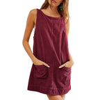 VICTORIA™ - Corduroy Overall Dress with Pockets for Fall & Winter - Eliza-Warszawa