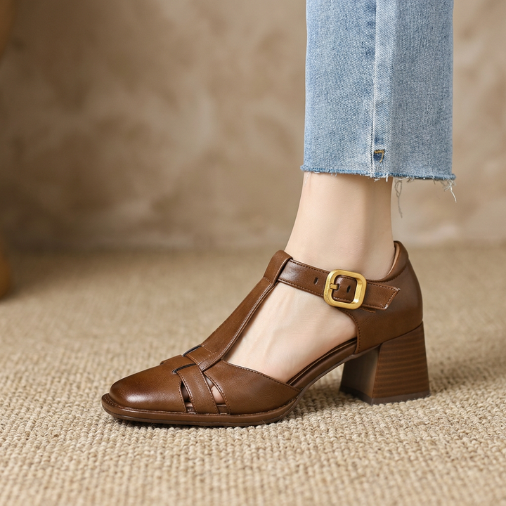 Valesia Leather Heels - Eliza-Warszawa