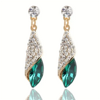Veylith Emeraya Dangle Earrings | Gold - Eliza-Warszawa