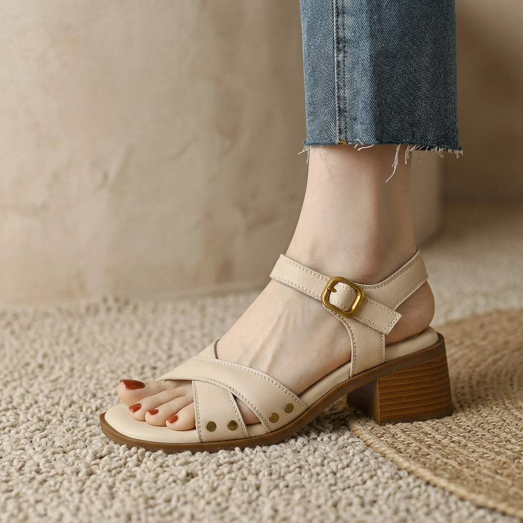 Victoria Block Heel Sandals - Eliza-Warszawa