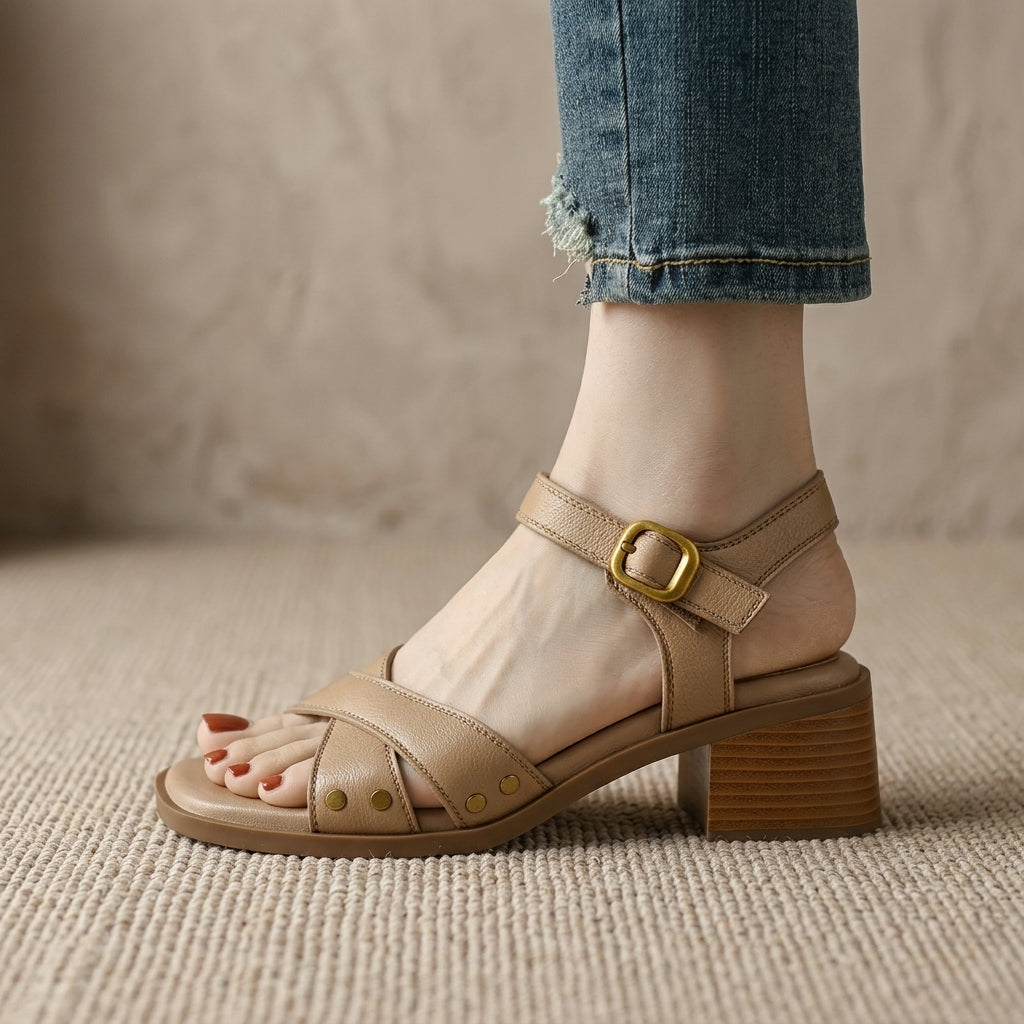 Victoria Block Heel Sandals - Eliza-Warszawa