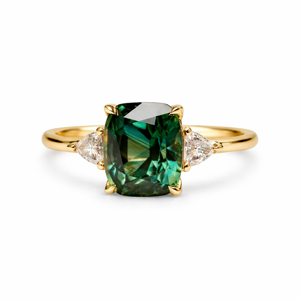 Vintage-Inspired Gemstone Gold Ring - Eliza-Warszawa