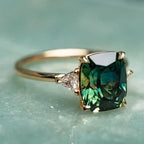 Vintage-Inspired Gemstone Gold Ring - Eliza-Warszawa