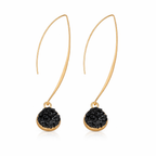 Vintage Black & Gold Dangling Earrings
