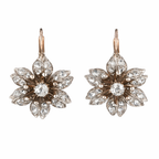 Vintage Crystal Flower Earrings