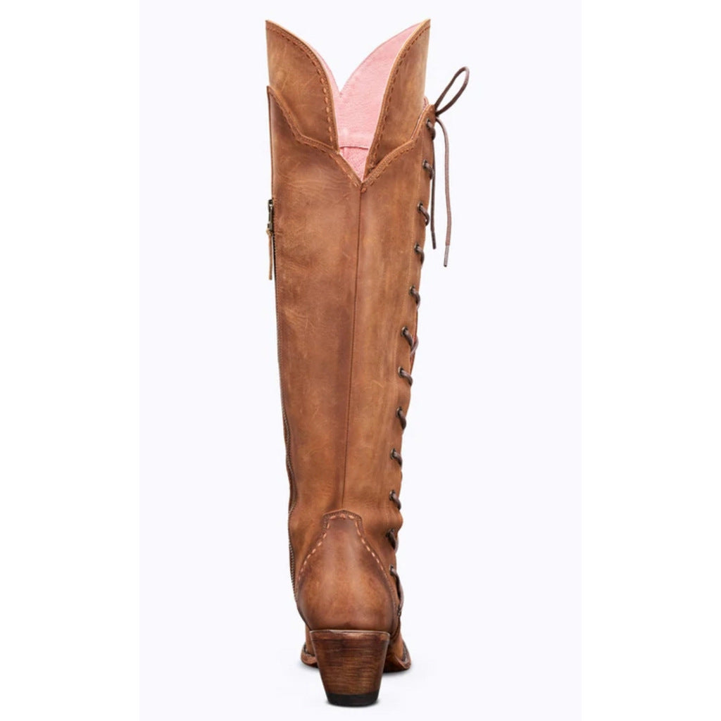 Vintage Embroidered Lace-Up Western Boots - Eliza-Warszawa