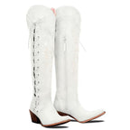 Vintage Embroidered Lace-Up Western Boots - Eliza-Warszawa
