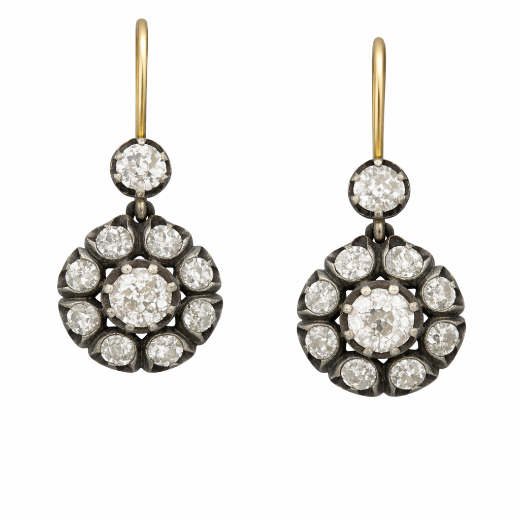 Vintage Gemstone Drop Earrings