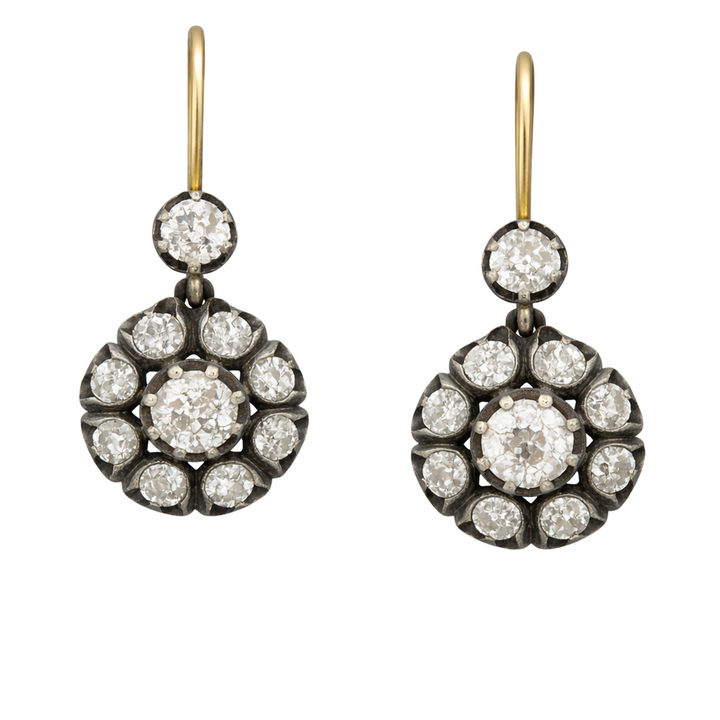 Vintage Gemstone Drop Earrings