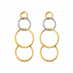 Vintage Gold and Silver Hoop Earrings