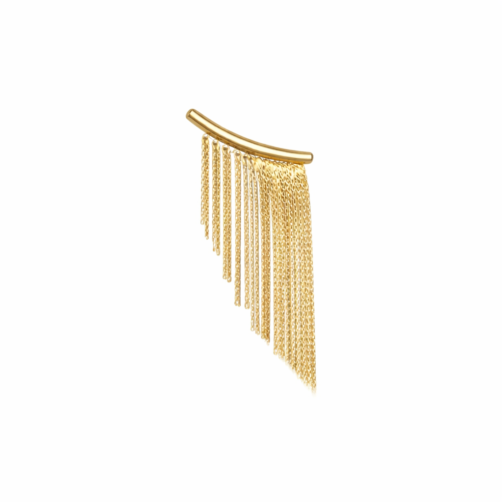 Vintage Golden Curtain Earrings