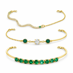 Vintage Green Zirconia Bracelet Set