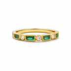 Vintage Green Zirconia Gold Ring