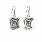 Vintage Spiral Silver Earrings