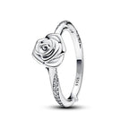 Vintage Sterling Silver Rose Bloom Ring - Eliza-Warszawa