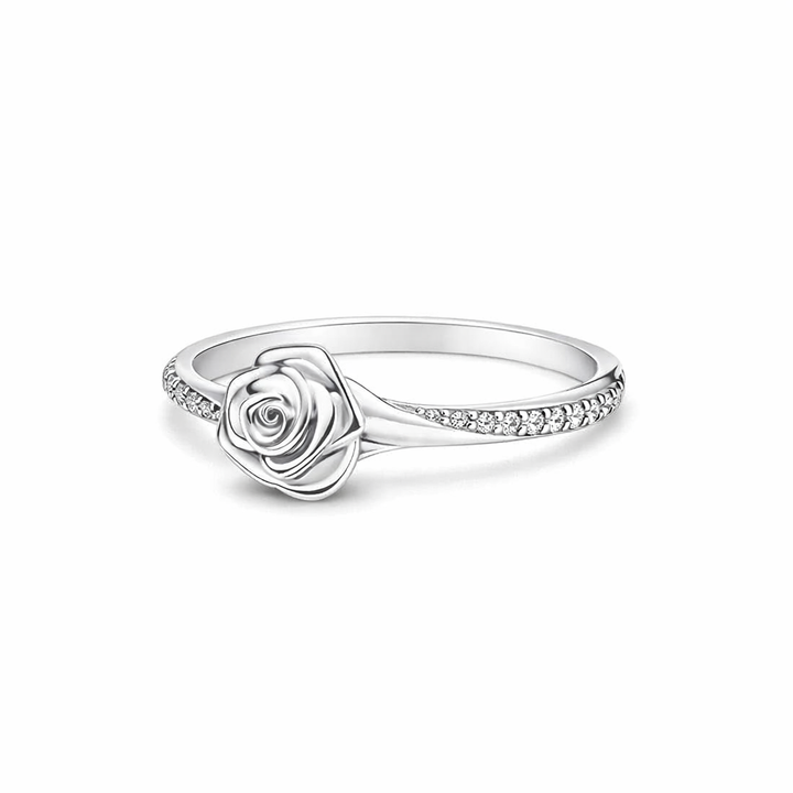 Vintage Sterling Silver Rose Bloom Ring